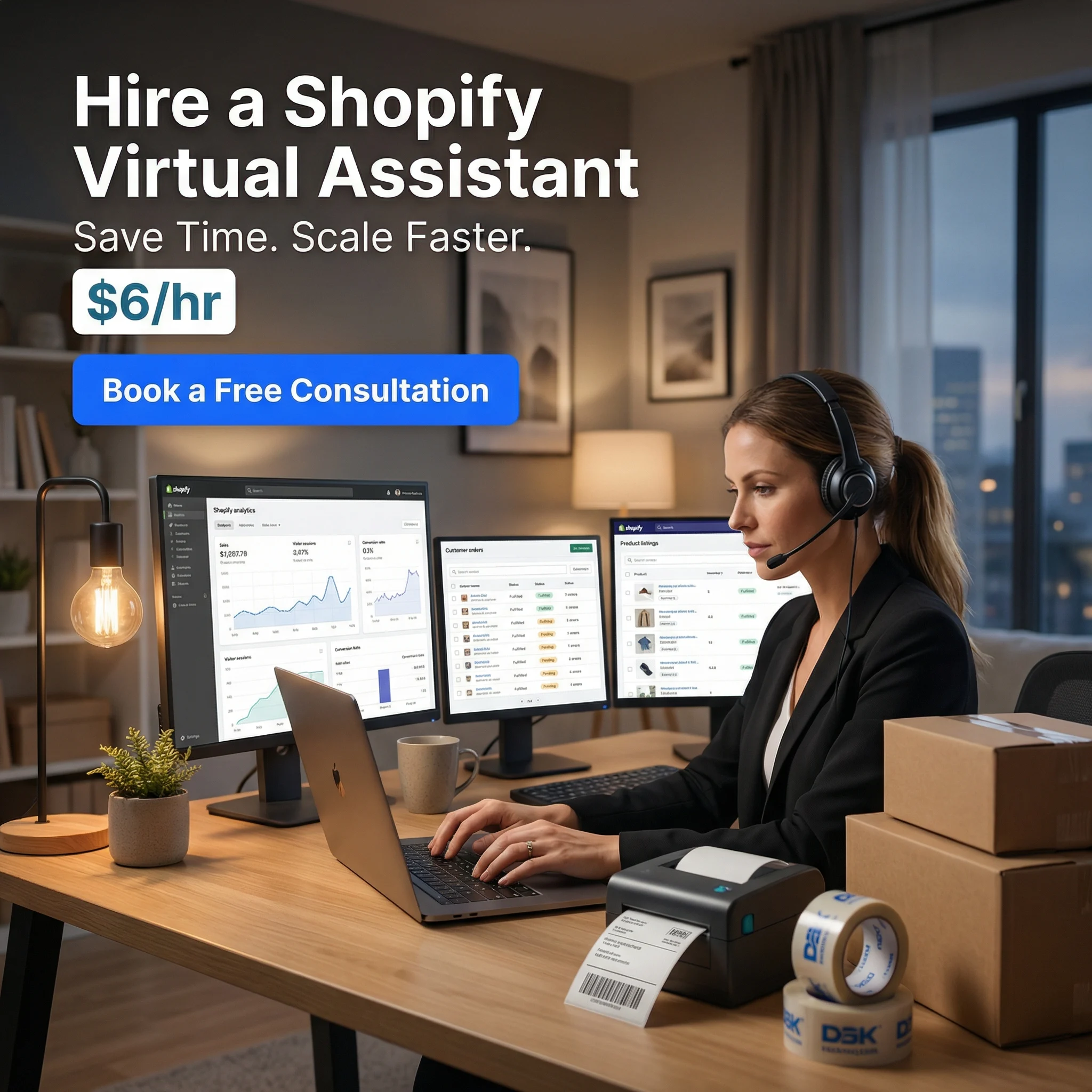 Virtual Assistant for Shopify Store